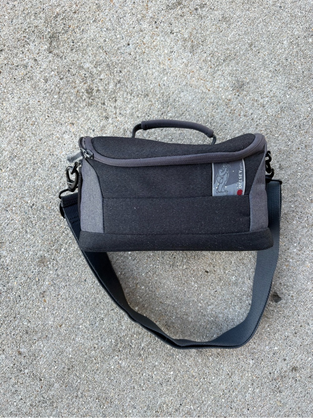 Delsey GOPIX Black and Gray Compact Messenger Camera Bag